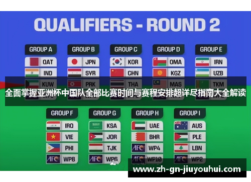 全面掌握亚洲杯中国队全部比赛时间与赛程安排超详尽指南大全解读